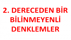 2. Dereceden Denklemler Formülleri  Diskriminant formülü  Kökler Farkı