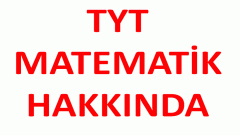 TYT MATEMATİK KONULARI