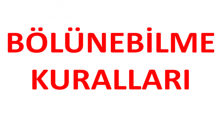 Bölünebilme Kuralları 9.sınıf  Bölme Bölünebilme Soru Çözümü